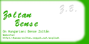 zoltan bense business card